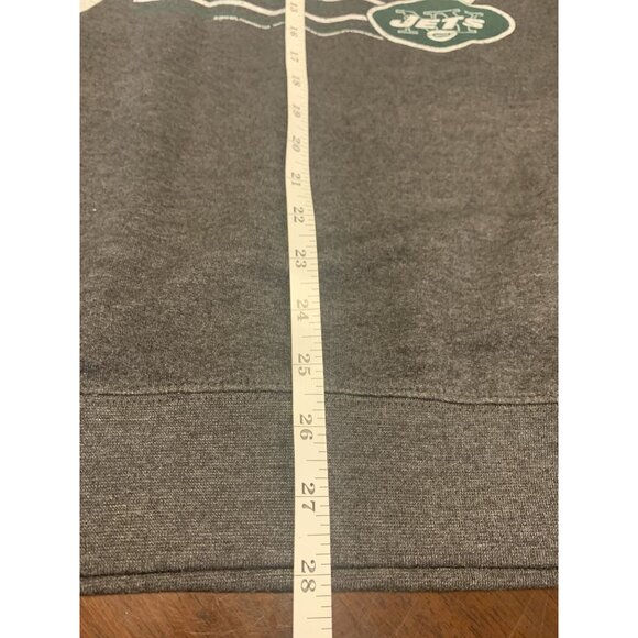 NWT NFL N.Y. Jets L Gray Pullover Sweatshirt Logo Front Team Apparel Lightweight - Picture 6 of 7
